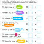 To Capitalize Or Not Capitalization Printable Free Worksheet For Kids