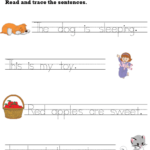Tracing Sentences Worksheet Writing Sentences Worksheets Sentence