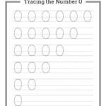 Tracing The Number 0 Worksheets