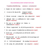 Transformation Of Sentences Gener English ESL Worksheets Pdf Doc