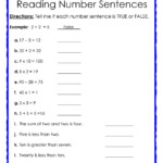 True Or False Number Sentences The Teacher Treasury