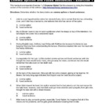 Understanding Comma Splices Worksheet