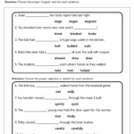 Use Irregular Verbs Worksheet By Teach Simple