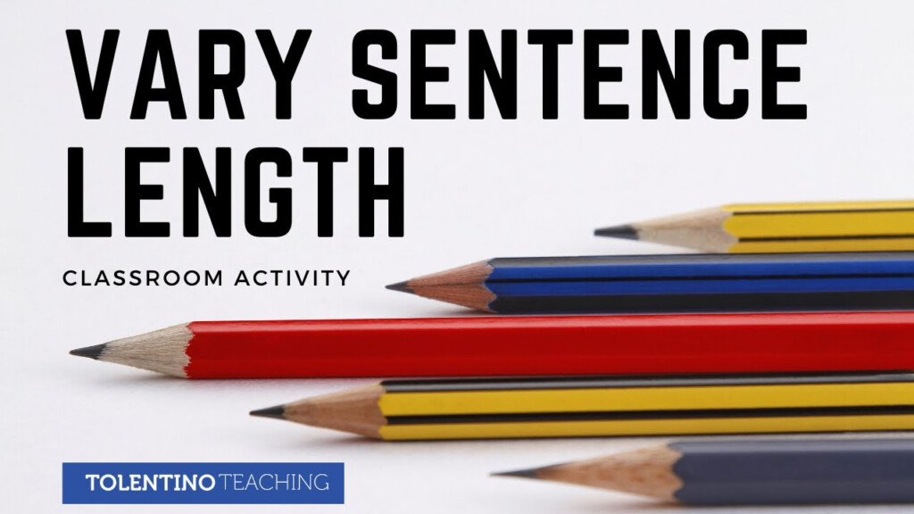 Vary Sentence Length Writing Activity YouTube