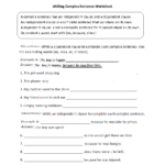 Vary Sentence Structure Worksheet