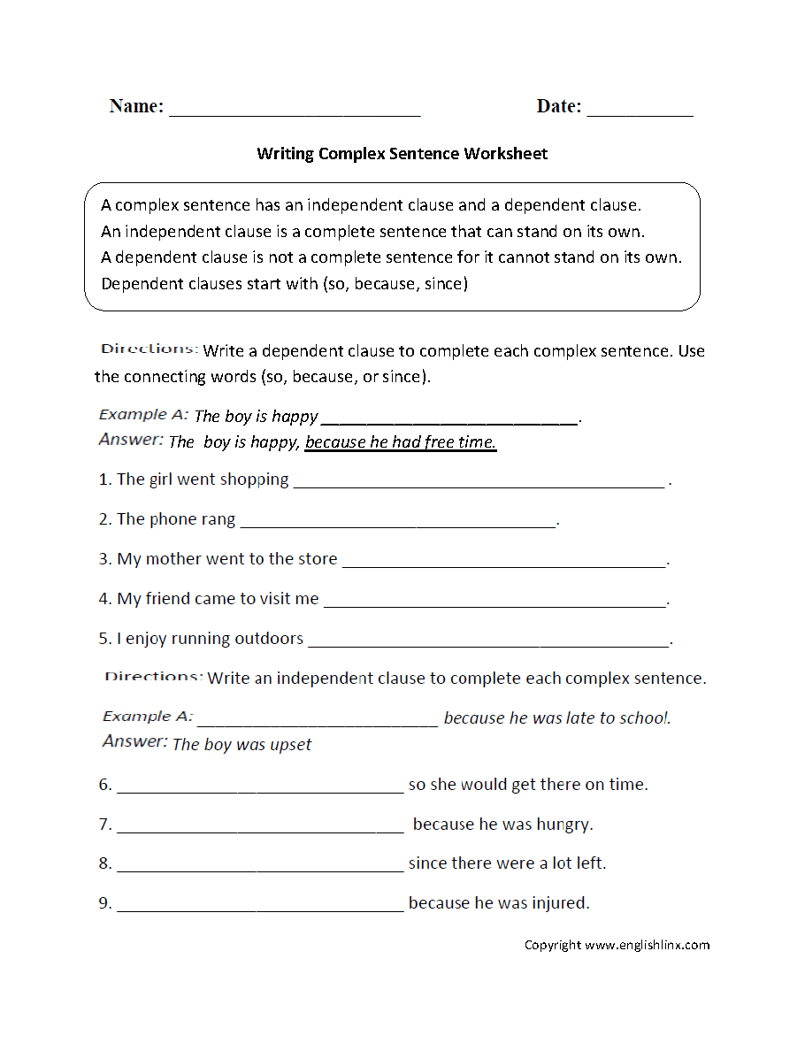 Vary Sentence Structure Worksheet