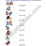 Verb Phrases Worksheets Worksheets For Kindergarten