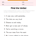 Verbs Grade 5 Worksheets