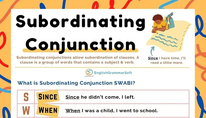 What Is A Subordinating Conjunction Examples Worksheet List 