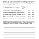 Who Or What Compound Subjects Worksheet By Teach Simple
