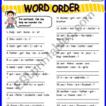 Word Order ESL Worksheet By Bburcu