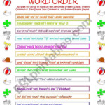 Word Order ESL Worksheet By Nikkomary