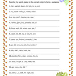 Word Order General Grammar Practice English ESL Worksheets Pdf Doc