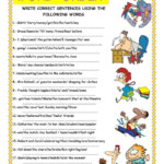 Word Order In Sentences Worksheets