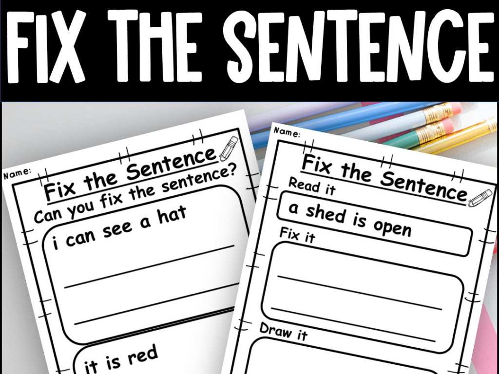 Worksheets On Sentence Structure KS1 Teaching Resources