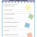 Write A Complex Sentence Worksheet