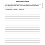 Write A Simple Summary Worksheets 99Worksheets