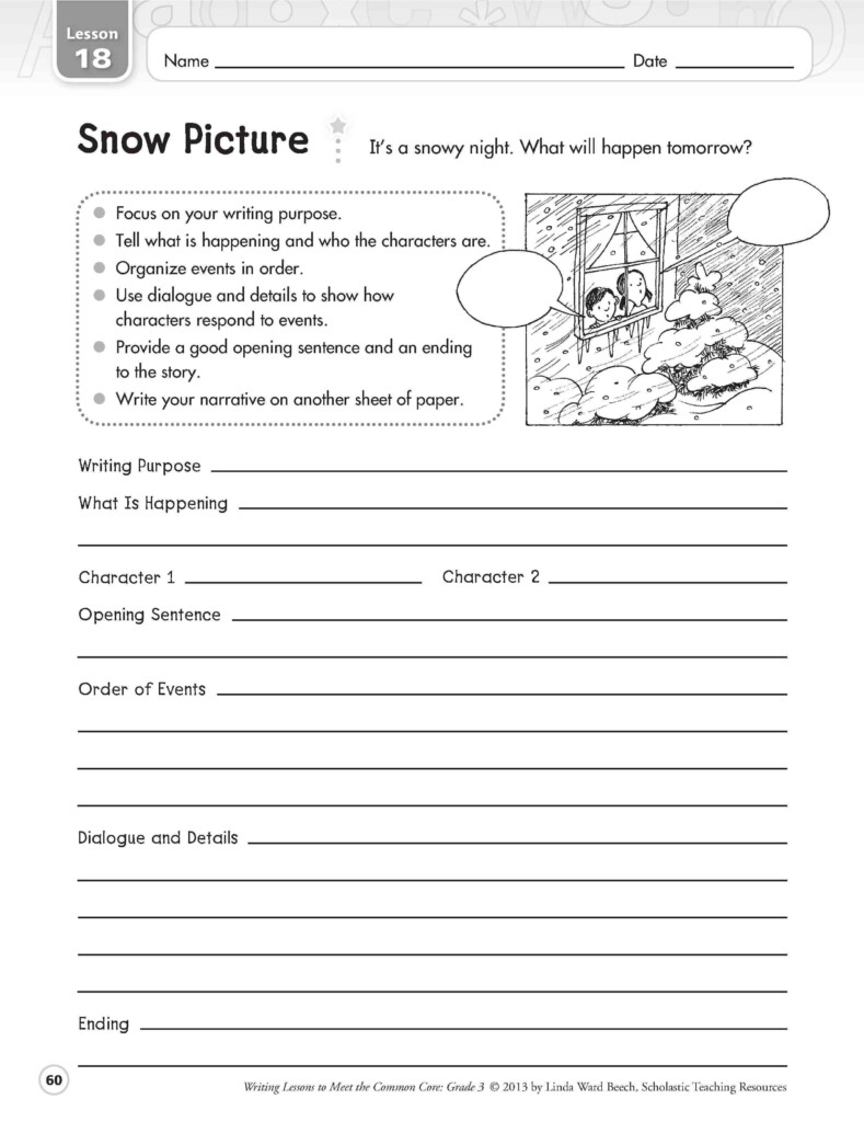 Writing 4th Grade Worksheets Free Printable Worksheet