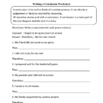 Writing Conclusions Worksheets Writing A Conclusion Worksheets