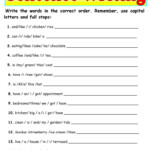 Writing Sentences Correctly Worksheet