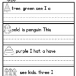 Writing Sentences Worksheets Kindergarten